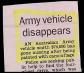 Army Vehicle Disappears