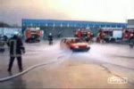 Fireman lift a car